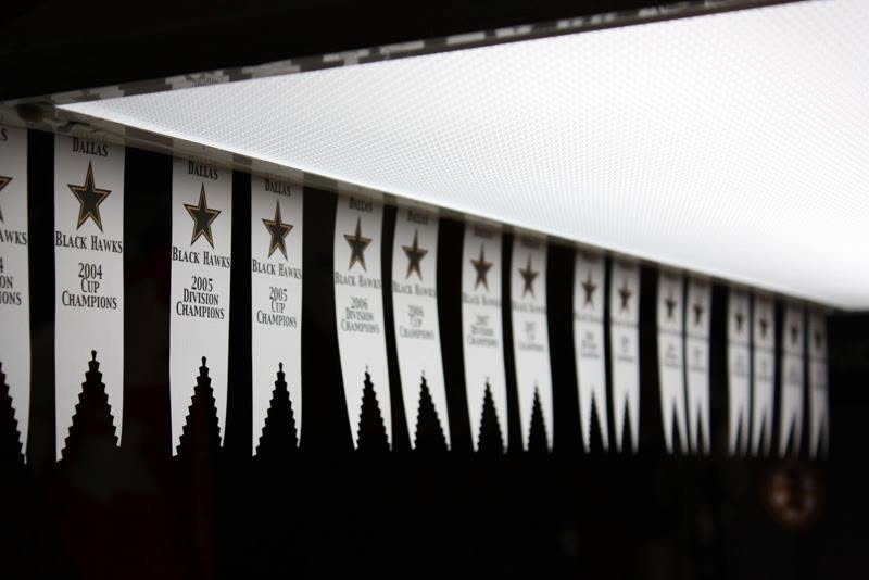 Dallas Black Hawks championship banners